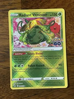Radiant Venusaur 004/078 Pokemon GO Holo - Image 1