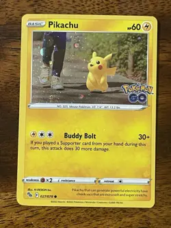 Swirl Pikachu Cosmos Holo 27 2022 Pokemon Go Tin - Image 1