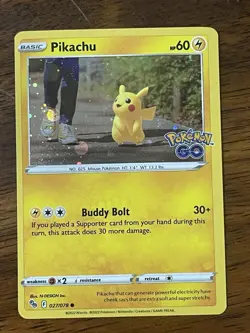Swirl Pikachu Cosmos Holo 27 2022 Pokemon Go Tin M/NM Pokemon - Image 1