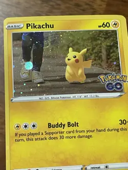 Swirl Pikachu Cosmos Holo 27 2022 Pokemon Go Tin M/NM Pokemon - Image 2