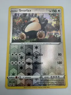 Snorlax 140/202 Sword & Shield Reverse Holo Pokemon TCG - Image 1