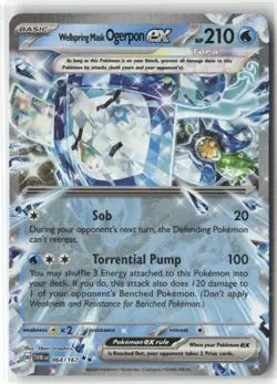 Pokemon Wellspring Mask Ogerpon ex - Double Rare SV06: Twilight Masquerade 064/1 - Image 1