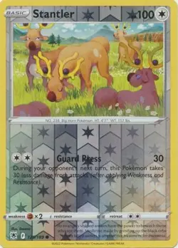 Stantler - 125/189 Astral Radiance Reverse Holo Common Pokemon - NM/MINT - Image 1
