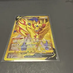 Pokemon TCG Sword & Shield Zamazenta V 212/202 Gold Secret Rare Full Art - Image 2