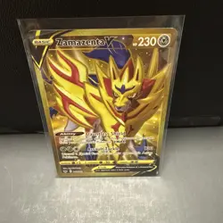 Pokemon TCG Sword & Shield Zamazenta V 212/202 Gold Secret Rare Full Art - Image 3