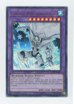 Yugioh Elemental HERO Absolute Zero BLHR-EN065 Ultra Rare 1st Edition NM - Image 1