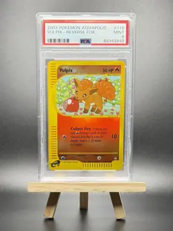 2003 POKEMON VULPIX REVERSE REV HOLO FOIL #116 E-SERIES AQUAPOLIS PSA 9 WOTC - Image 1