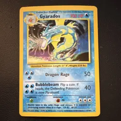 Pokemon Gyarados 6/102 Base Set Holo Rare HP100 Wizards of the Coast - Image 1