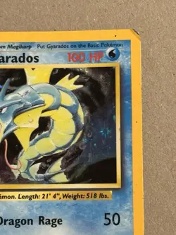Gyarados 6/102 Base Set Holo Rare Vintage 1999 Pokemon Card HP - Image 4