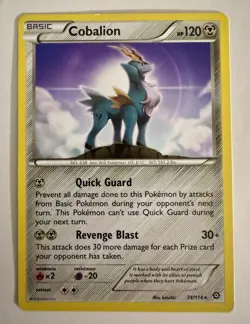 Pokemon TCG Cobalion XY Steam Siege 74/114 Regular Rare Card LP - Image 1