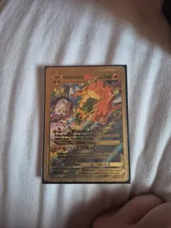 Pokemon Charizard VSTAR Rainbow Gold Foil HP580 Fan Art Card - Image 2