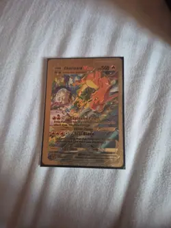 Pokemon Charizard VSTAR Rainbow Gold Foil HP580 Fan Art Card - Image 3