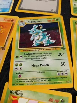 Pokemon Card Lot 21 Cards Nidoqueen Holo Zubsy Koga Dark Wartortle Bulbasaur Rat - Image 2