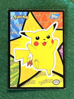Topps Pokemon Pikachu Sticker Puzzle Card 1999 Movie Edition Black Logo LP - Image 1