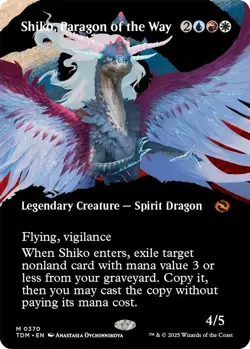 Shiko, Paragon of the Way (Borderless) - Tarkir: Dragonstorm - Image 1