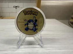 Pokemon Blastoise Collectible Coin Gold Metal Medallion Pokemon TCG - Image 2