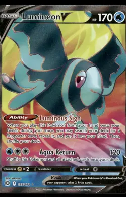 Pokemon Cards Lumineon V 155/172 Brilliant Stars Rare Ultra NM *2 - Image 1