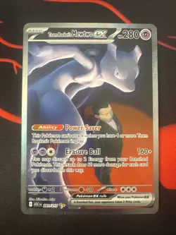 Pokemon Ascended Heros Team Rockets Mewtwo EX SIR, Well Centered Very Clean Back - Image 1