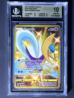 BGS PRISTINE 10 2021 Pokemon Swsh Evolving Skies Full Art/Cresselia #228 Secret - Image 1