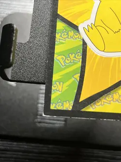 1999 Topps Sticker Pokemon Pikachu sitting puzzle piece blue logo vintage tcg - Image 3