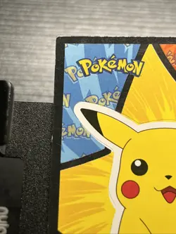 1999 Topps Sticker Pokemon Pikachu sitting puzzle piece blue logo vintage tcg - Image 4