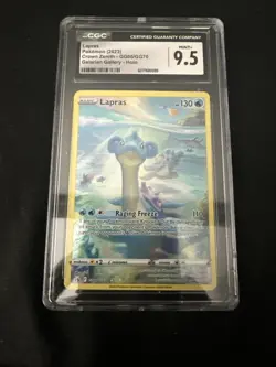 2023 POKEMON CROWN ZENITH GALARIAN GALLERY #GG05 LAPRAS HOLO CGC 9.5 - Image 1