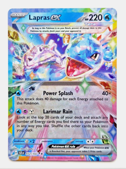 Lapras ex 032/142 Double Rare Holo Stellar Crown Pokemon Card - Pack Fresh - Image 1