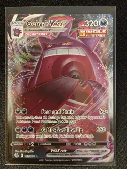Pokemon TCG Gengar VMAX Single Strike Holo Full Art 157/264 SWSH08 MINT - Image 1