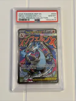 2025 Pokemon MEP EN Mega Charizard x Ex Ultra-Premium Collection PSA 10 - Image 1