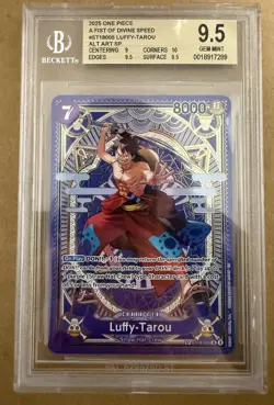 One Piece Luffy-Tarou OP11-SP Alternative Art ST18-005, a Fist of Divine Speed - Image 1
