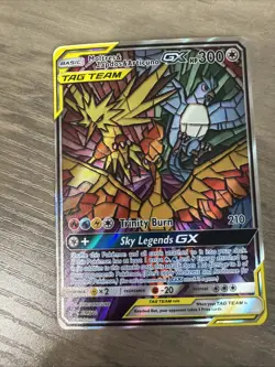 Moltres Zapdos Articuno GX SM210 Alt Art Promo Tag Team Pokemon Card - Image 1