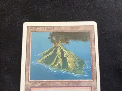 Volcanic Island, Magic the Gathering card revised edition, heavy play condition - Image 2