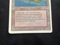 Volcanic Island, Magic the Gathering card revised edition, heavy play condition - Image 3