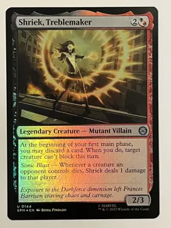 Shriek, Treblemaker Marvel's Spider-Man Foil MTG NM - Image 1