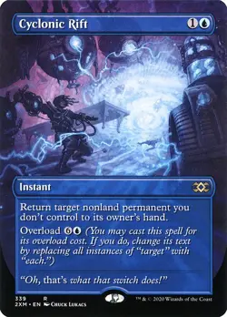 Cyclonic Rift Borderless Foil - Double Masters - NM MTG - Image 1