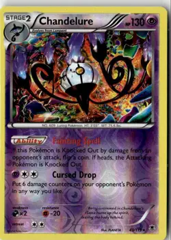 2014 XY PHANTOM FORCES CHANDELURE 43/119 REVERSE HOLO - Image 1