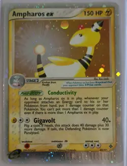 Ampharos ex 89/97 EX Dragon Holo Ultra Rare Pokemon Card - MP - Image 1