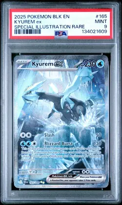 2025 POKEMON BLK EN-BLACK BOLT SPECIAL ILLUSTRATION RARE #165 KYUREM EX PSA 9 - Image 1