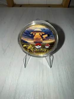 Pokemon Pikachu Collectible Coin Gold Metal Medallion Pokemon TCG Limited - Image 1