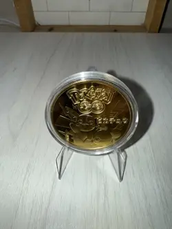 Pokemon Pikachu Collectible Coin Gold Metal Medallion Pokemon TCG Limited - Image 2