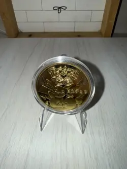 Pokemon Pikachu Collectible Coin Gold Metal Medallion Pokemon TCG - Image 2