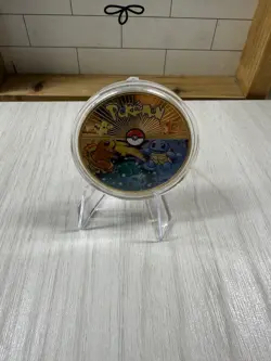 Pokemon Bulbusaur , Pickachu, Squirtle Collectible Coin Gold Metal Medallion - Image 1