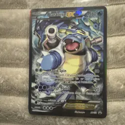 Pokemon TCG Card - Blastoise EX XY122 Black Star Promo Full Art XY Holo Rare MP - Image 1