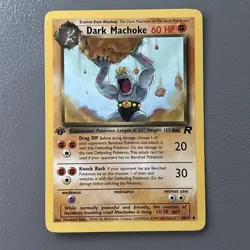 Dark Machoke 40/82 1st Edition Team Rocket Pokemon TCG - Image 2