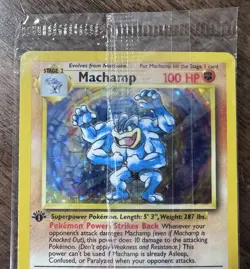 Machamp Base Set 1st Edition SEALED 8/102 Holo Rare Pokemon Card 1999 WOTC - Image 3