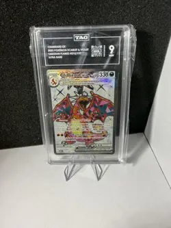 Pokemon TCG Charizard EX Obsidian Flames 215/197 Near Mint Condition TAG 9 - Image 1