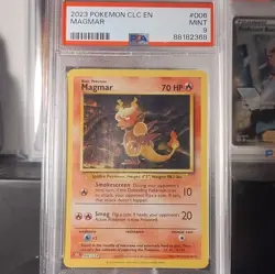 2023 Pokemon Magmar 006/034 Trading Card Game Classic Holo PSA 9 English - Image 1
