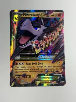 2016 POKEMON BLACK STAR PROMO MEGA AERODACTYL EX #XY98 HOLO - Image 1