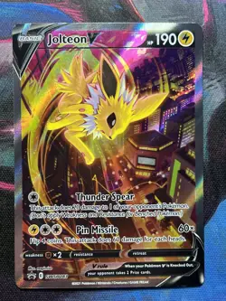 Jolteon v SWSH183 Pokemon TCG Sword & Shield Holo Black Star Promo - Image 1