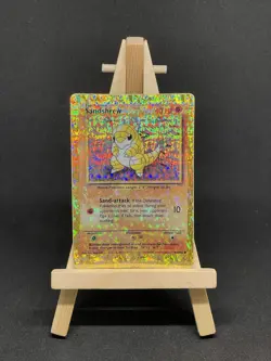 Pokemon TCG Sandshrew Base Set 62/102 Prism Vending Sticker Unpeeled - MP - Image 1